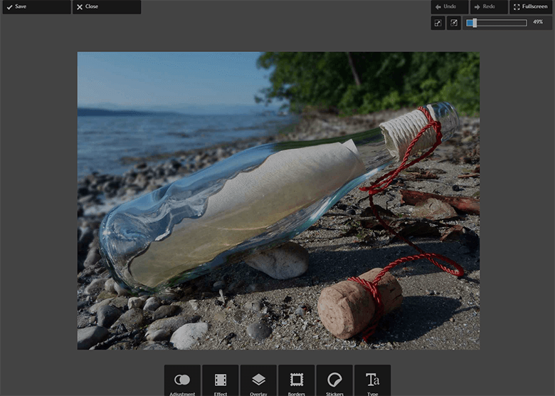 Captura de pantalla de Pixlr Express para retoques rápidos de fotos Pixlr Express - Editor rápido de fotos online