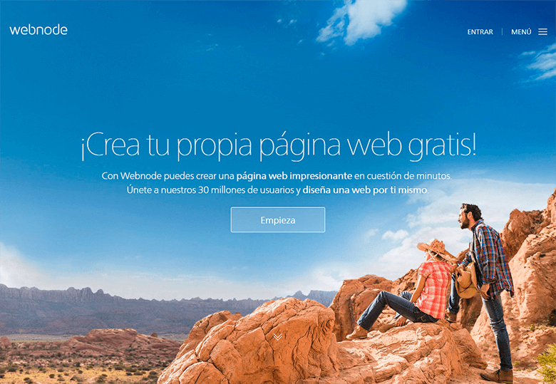 Captura de pantalla de Webnode, creador de páginas web en varios idiomas Webnode - Creador de páginas web multiidioma
